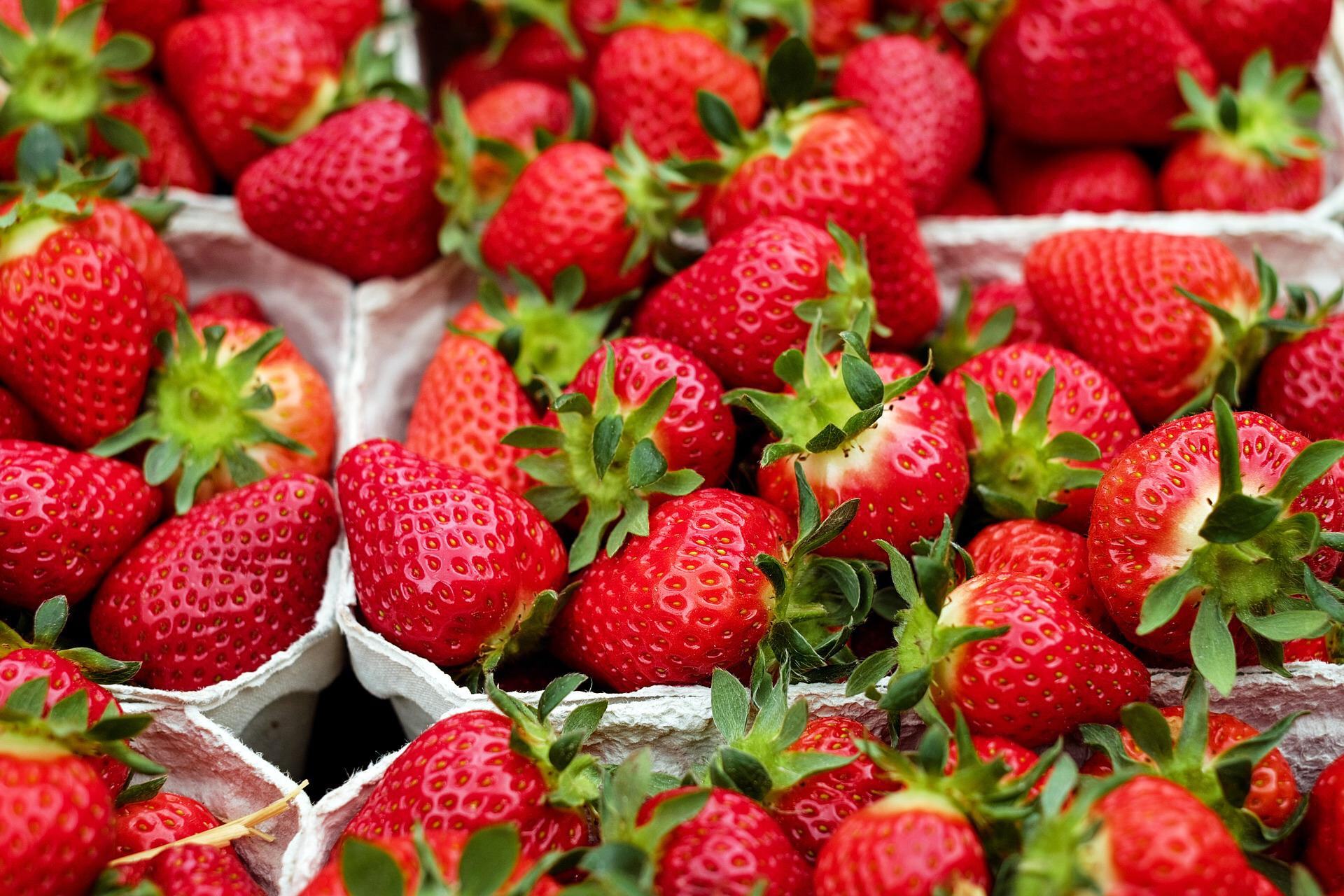 Een aardbei is rijp in de zomer en heeft een groen kroontje bij de steel, vandaar de naam zomerkoninkje.