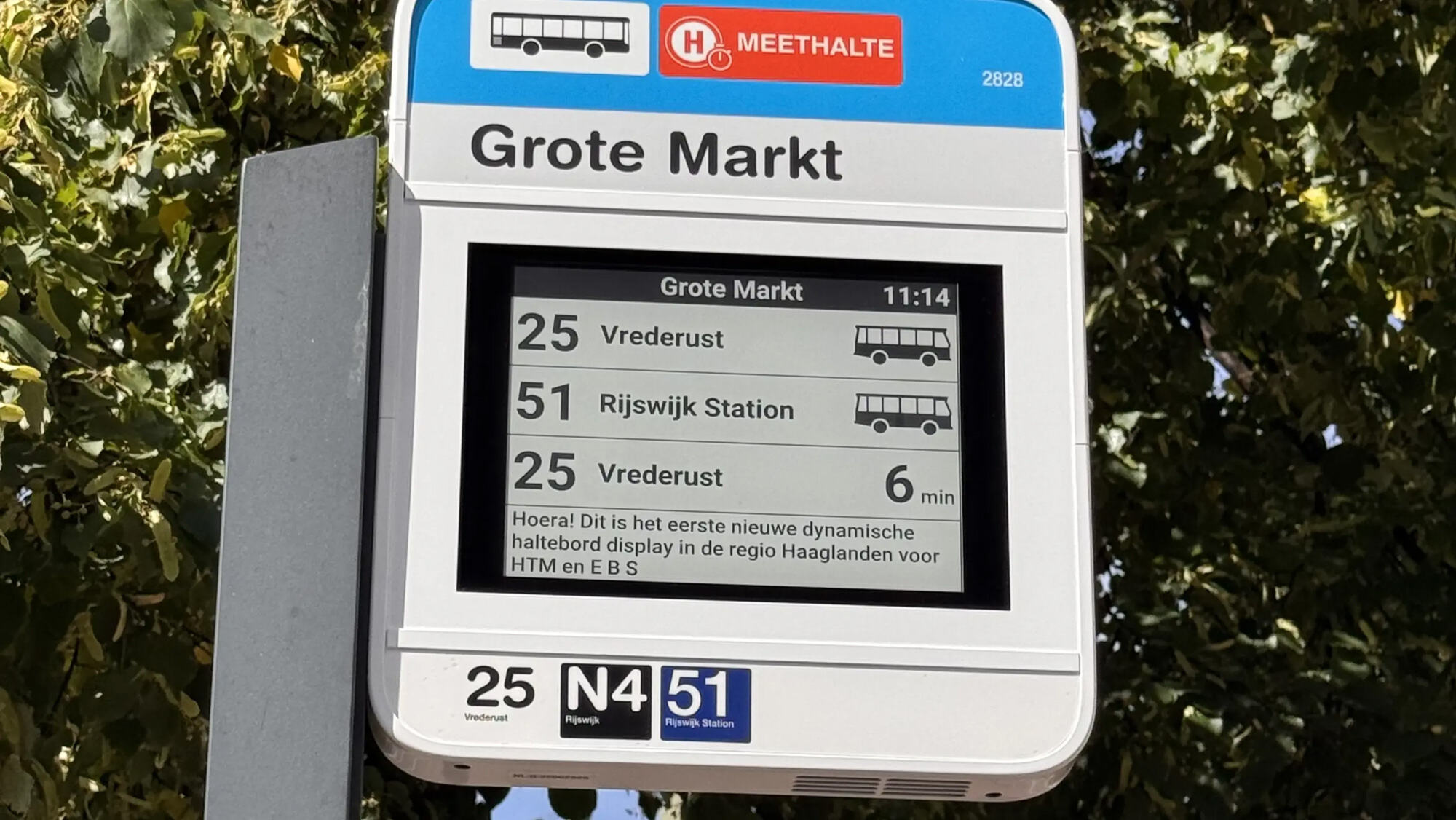 Nieuwe dynamische halteborden in de regio Haaglanden.